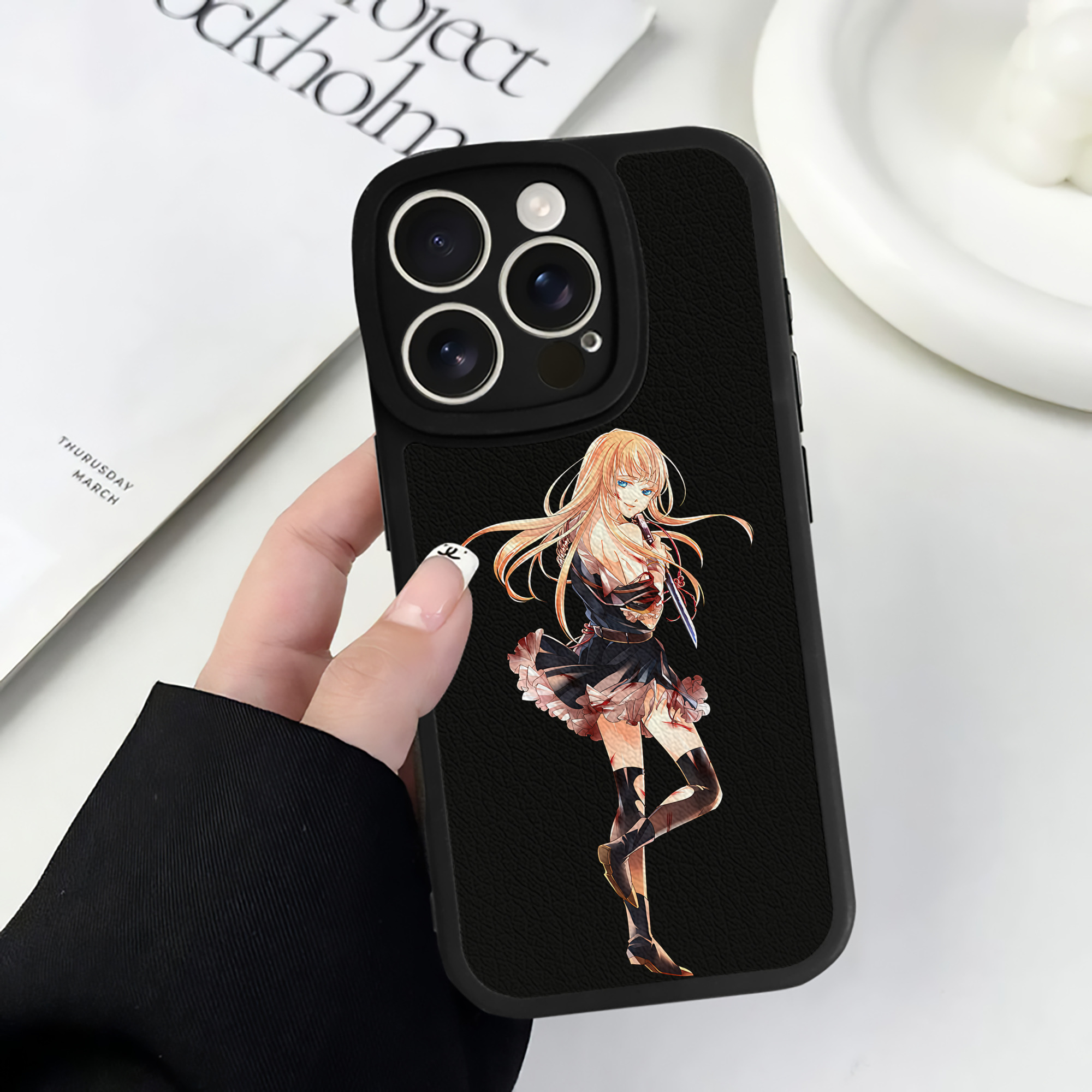 （画像用） 刀剣乱舞 Touken Ranbu 【iPhone 16シリーズ対応】シリコンスマホケース（レザー調） 材質：シリコン